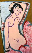Ernst Ludwig Kirchner Reclining female nude USA oil painting artist